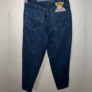 Vtg Together Jeans Women Missy 4 Blue Denim Embroidered Teddy Bear 80s Retro
